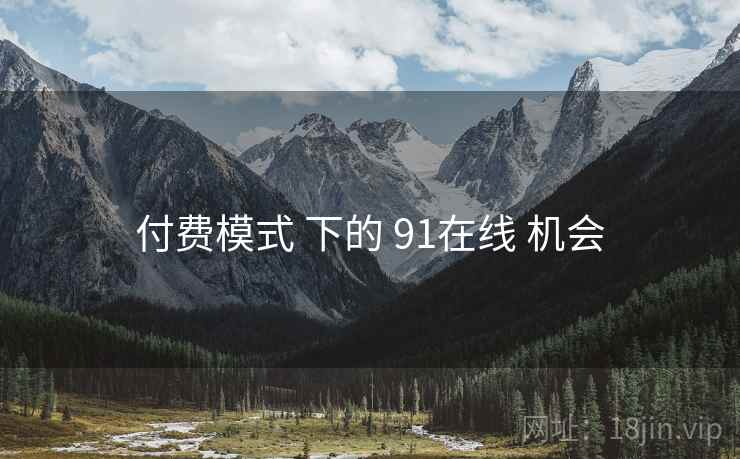 付费模式 下的 91在线 机会  第1张