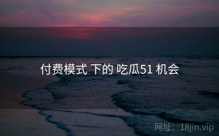 付费模式 下的 吃瓜51 机会  第2张