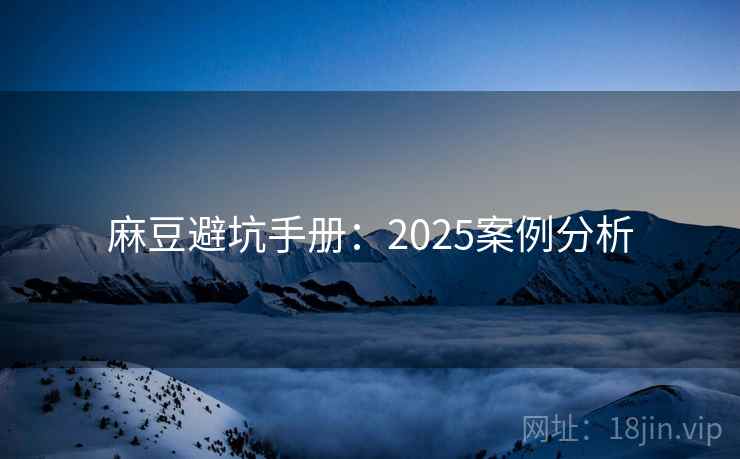 麻豆避坑手册：2025案例分析  第1张