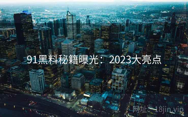 91黑料秘籍曝光：2023大亮点  第2张